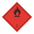Знак перевозки опасных грузов «Класс 3. Легковоспламеняющиеся жидкости» (С/О металл, 250х250 мм)